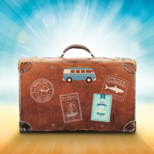 Koffer Reise Strand Sonne Urlaub