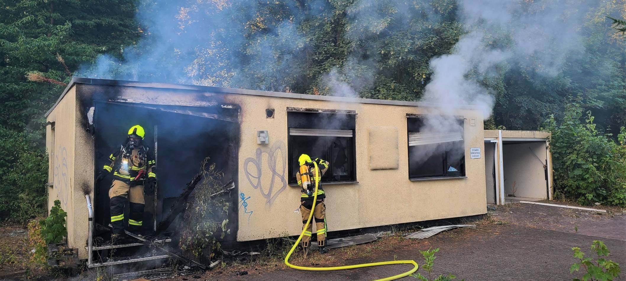 Brand auf Vereinsgelände in Alstaden