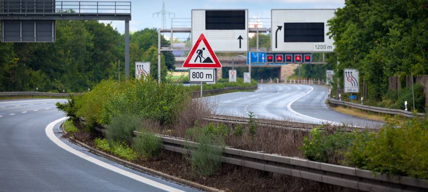 Engpass und Baustellen auf der A40