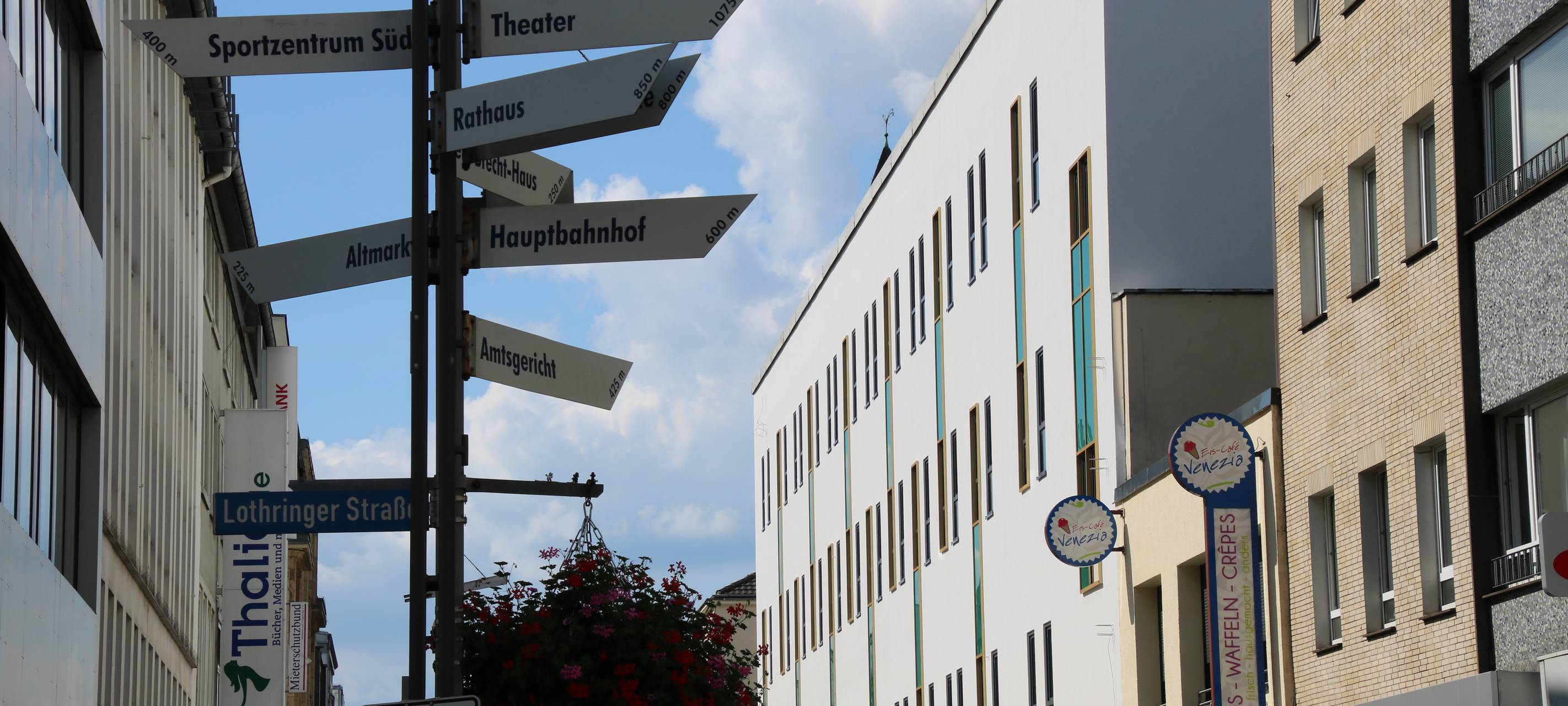 Die Fassade im Bereich Marktstraße