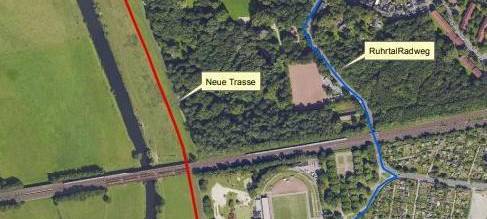 Ruhrtalradweg wieder dichter an den Fluss gerückt