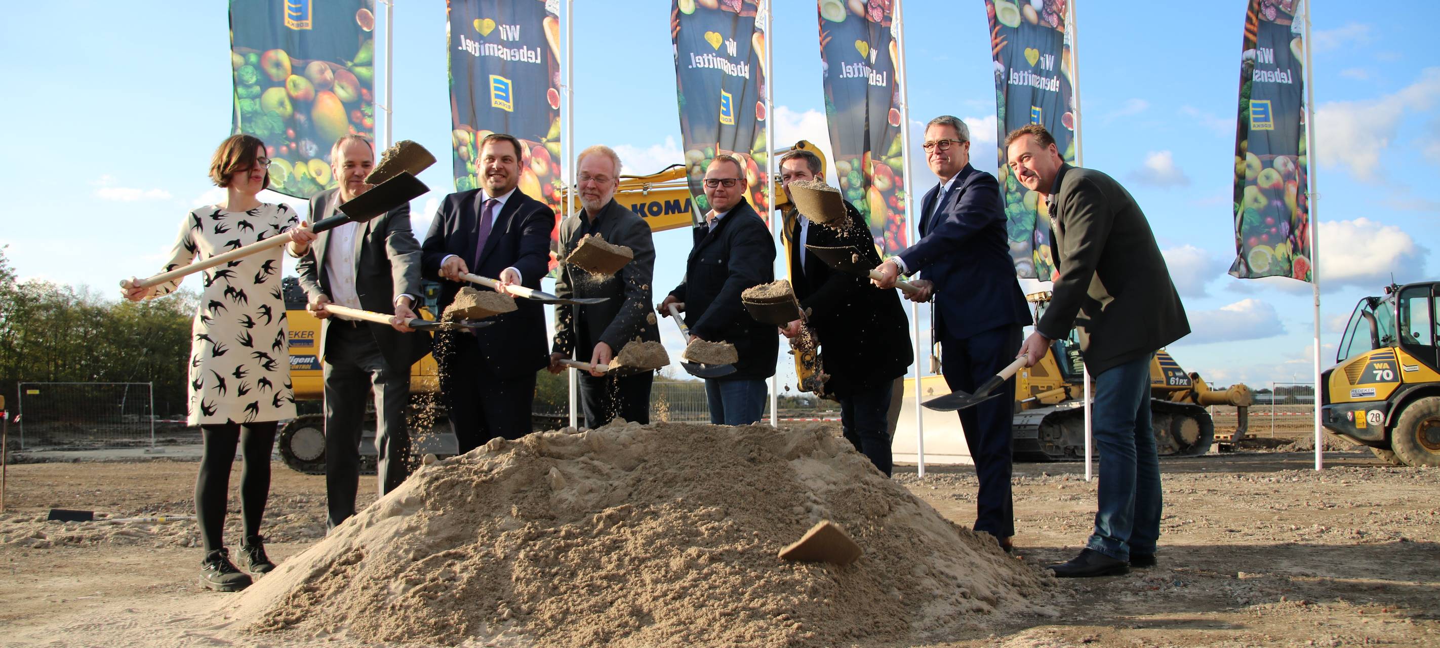 Spatenstich für Edeka-Großlager