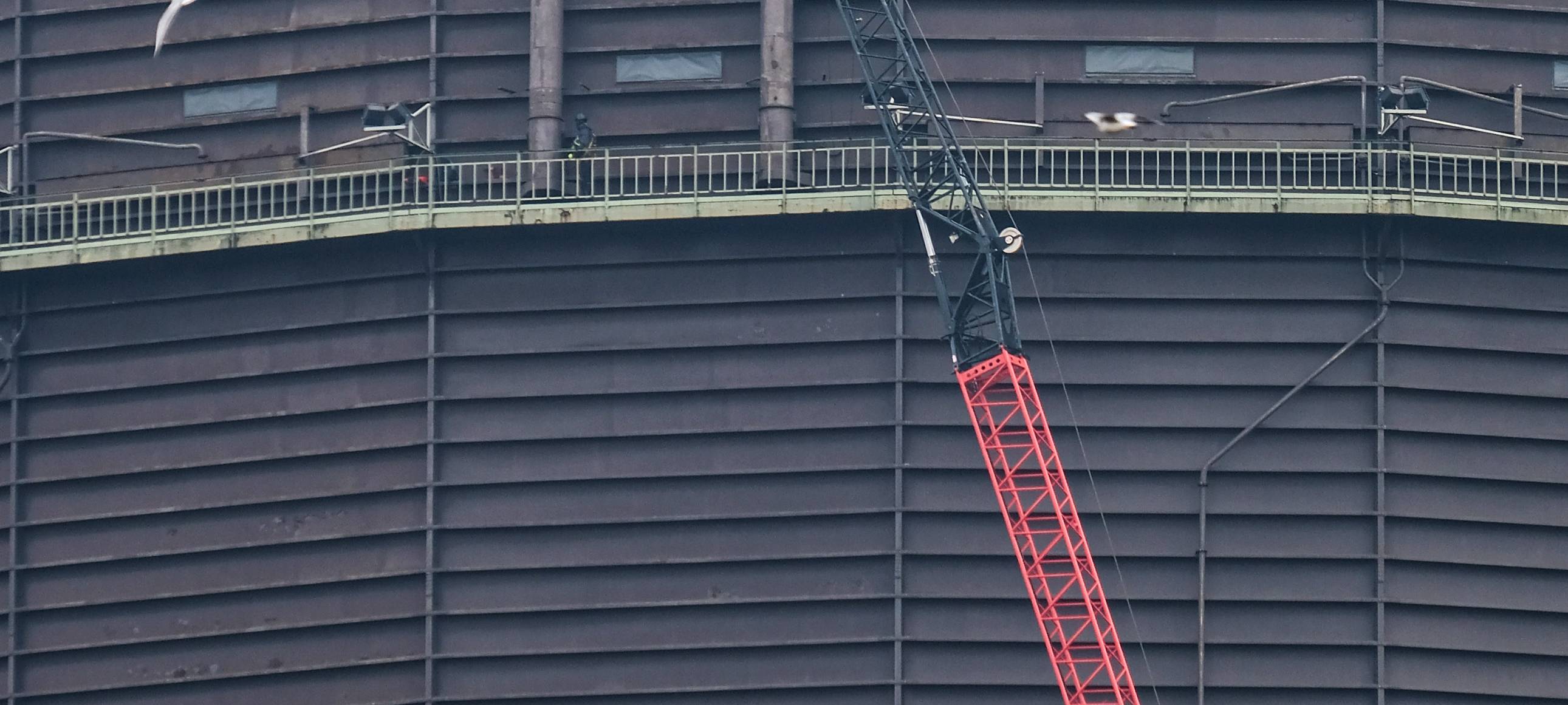 Arbeiten am Oberhausener Wahrzeichen