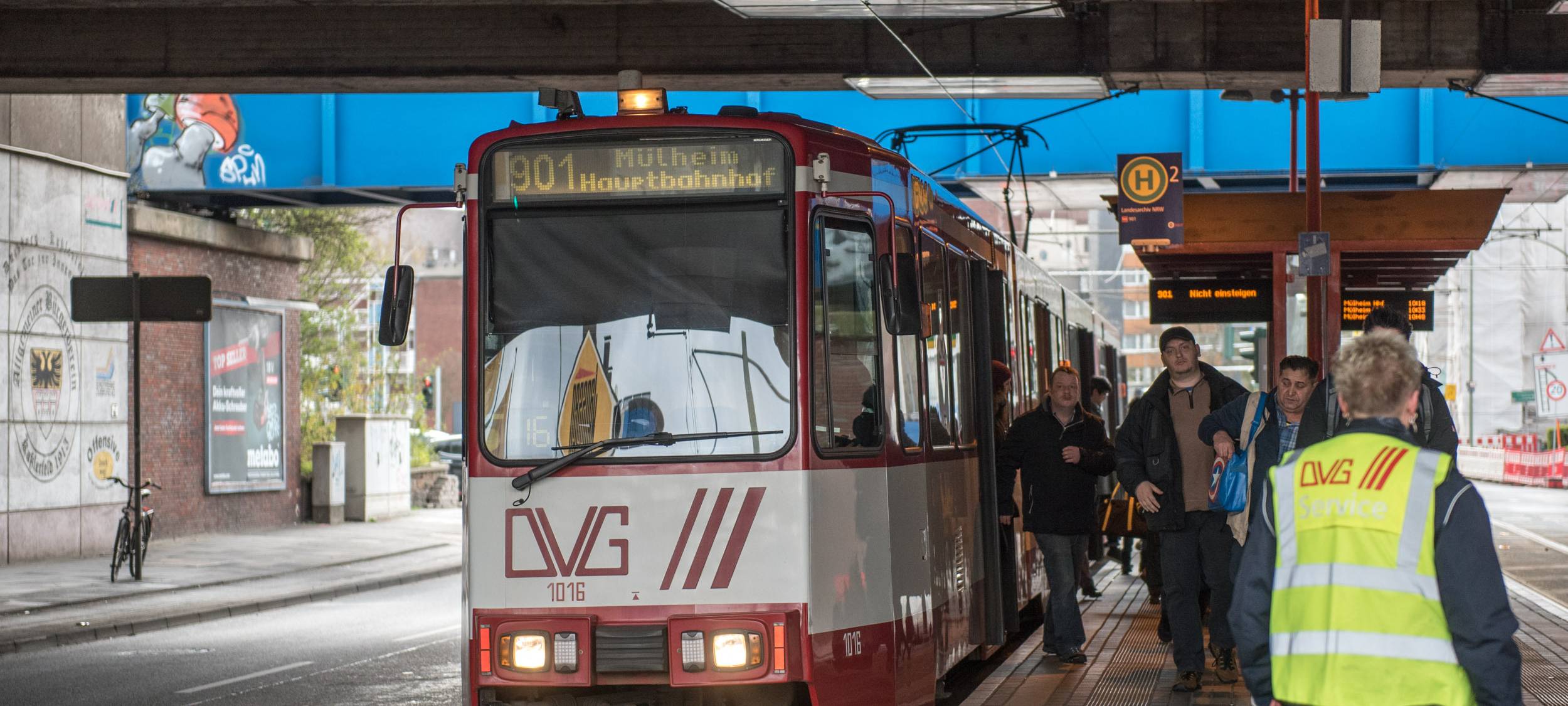 Straßenbahn entgleist