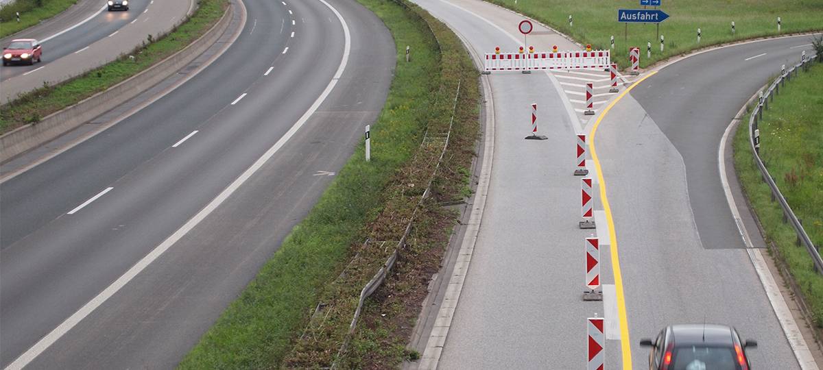 Auf den Autobahnen wird auch in den Osterferien gebaut