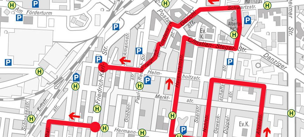 Karnevalszug zieht durch die Innenstadt