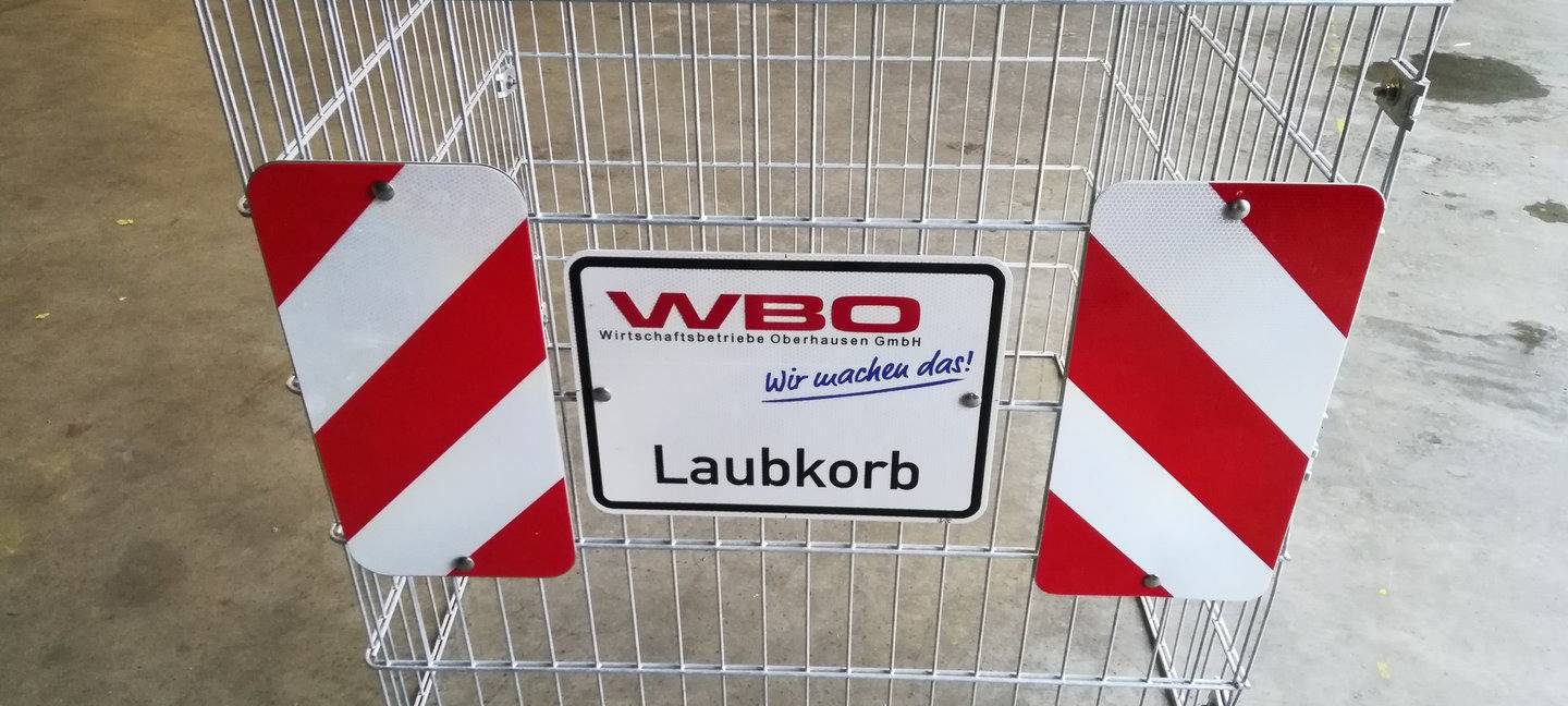 Ab heute wieder Drahtkörbe für Straßenlaub