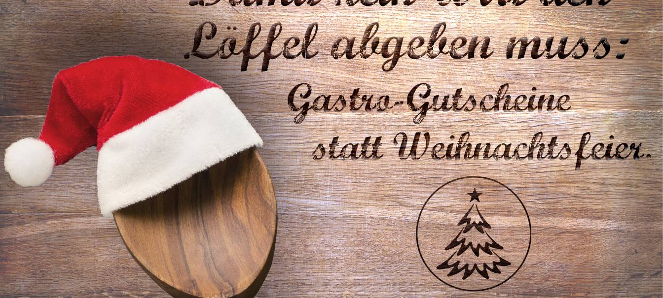 Gastrogutscheine statt Weihnachtsfeier