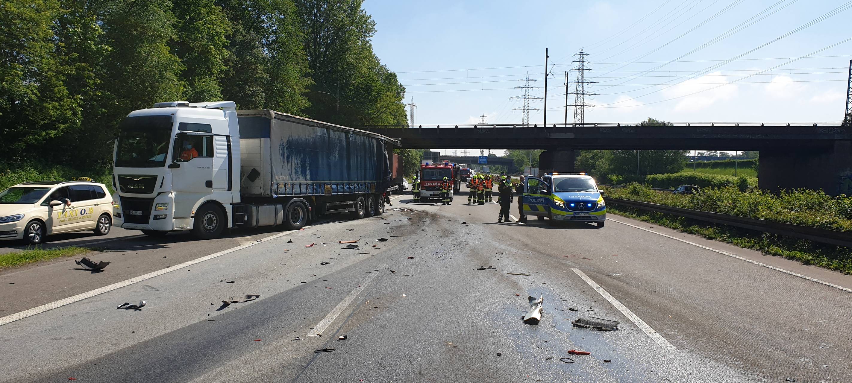 LKW-Unfall in Höhe des Gasometers