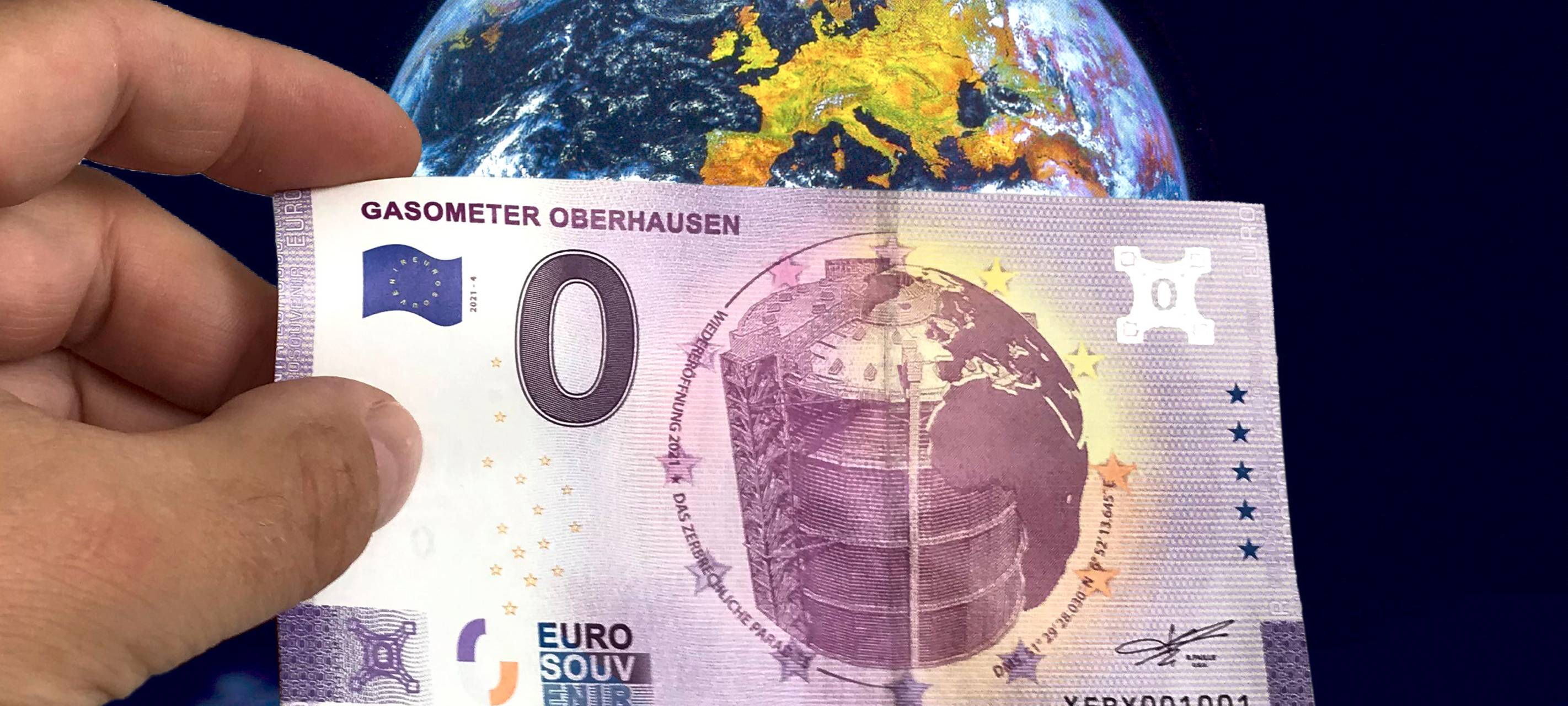 Neuer 0-Euro-Schein mit Gasometer