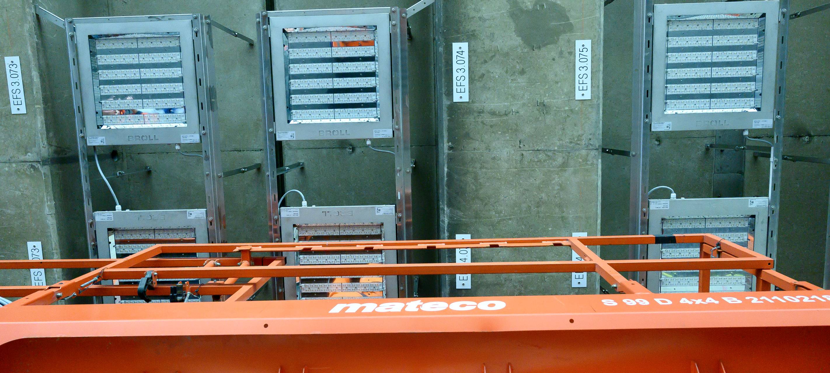 Test für Sicherheitstechnik im Tunnel Erle