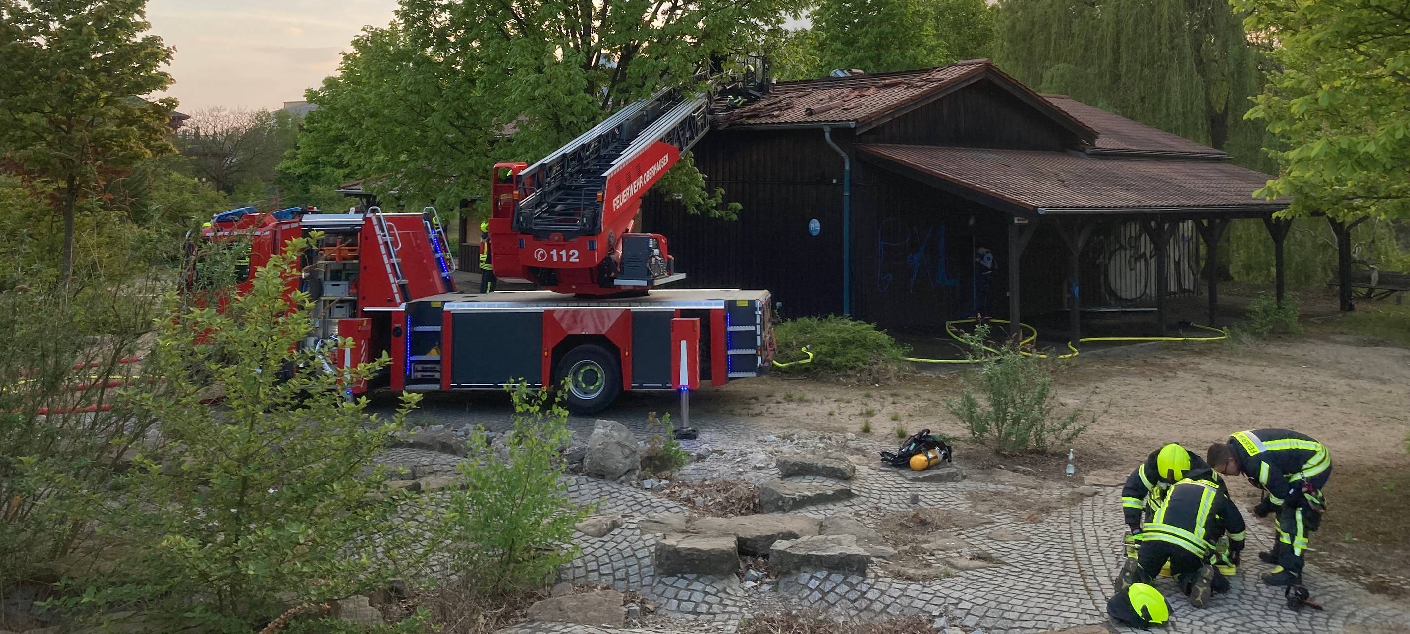 Feuer im Centro-Park