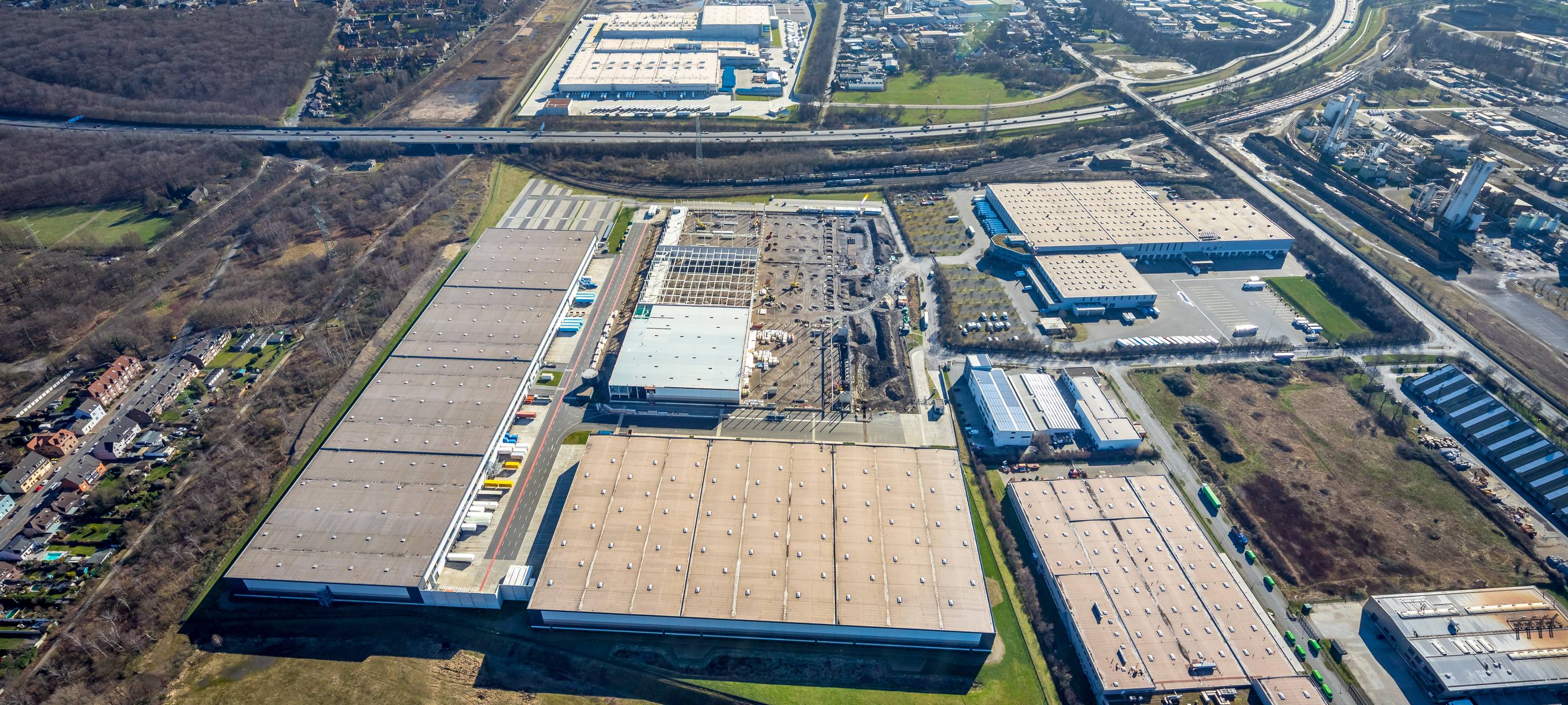 Logistik-Park in Holten vor Fertigstellung