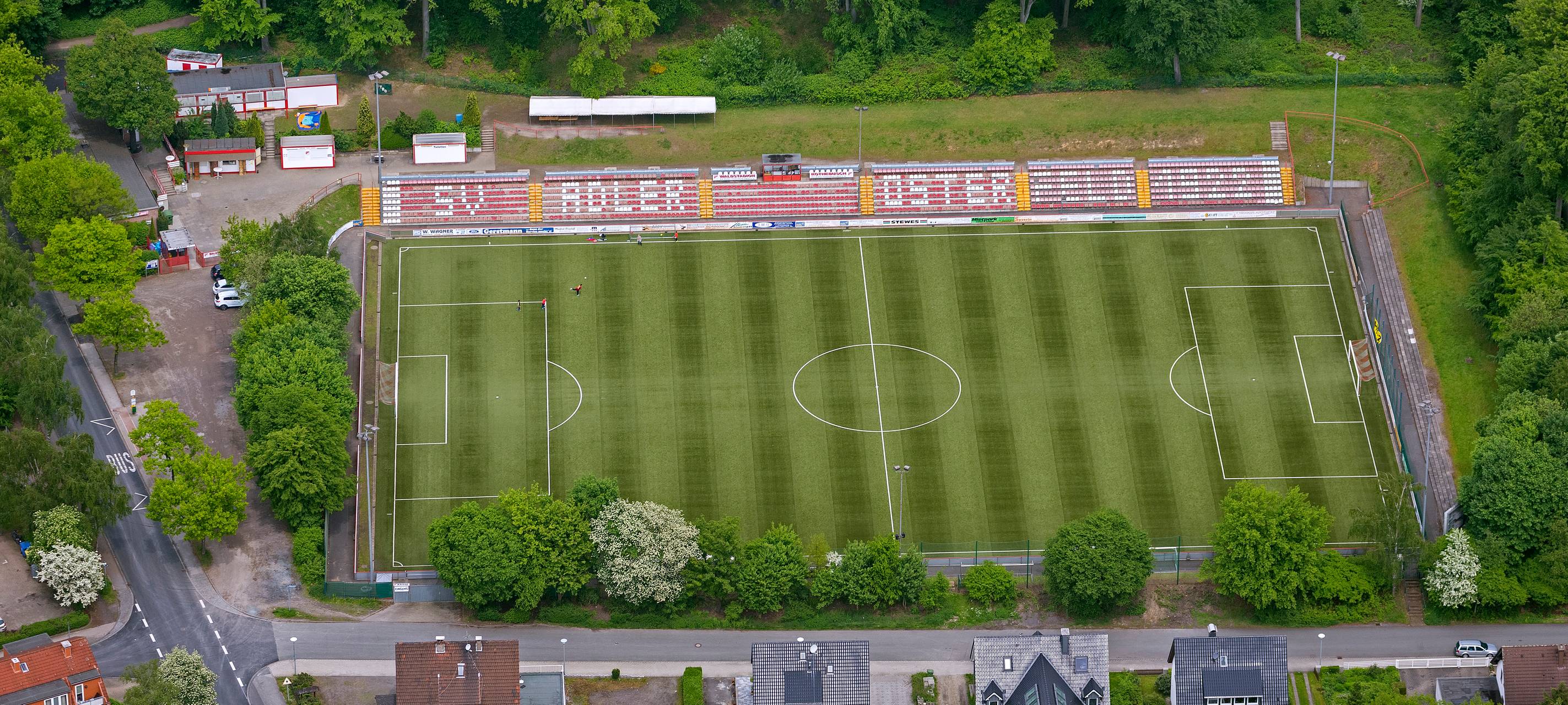 Vollsperrung am Waldstadion