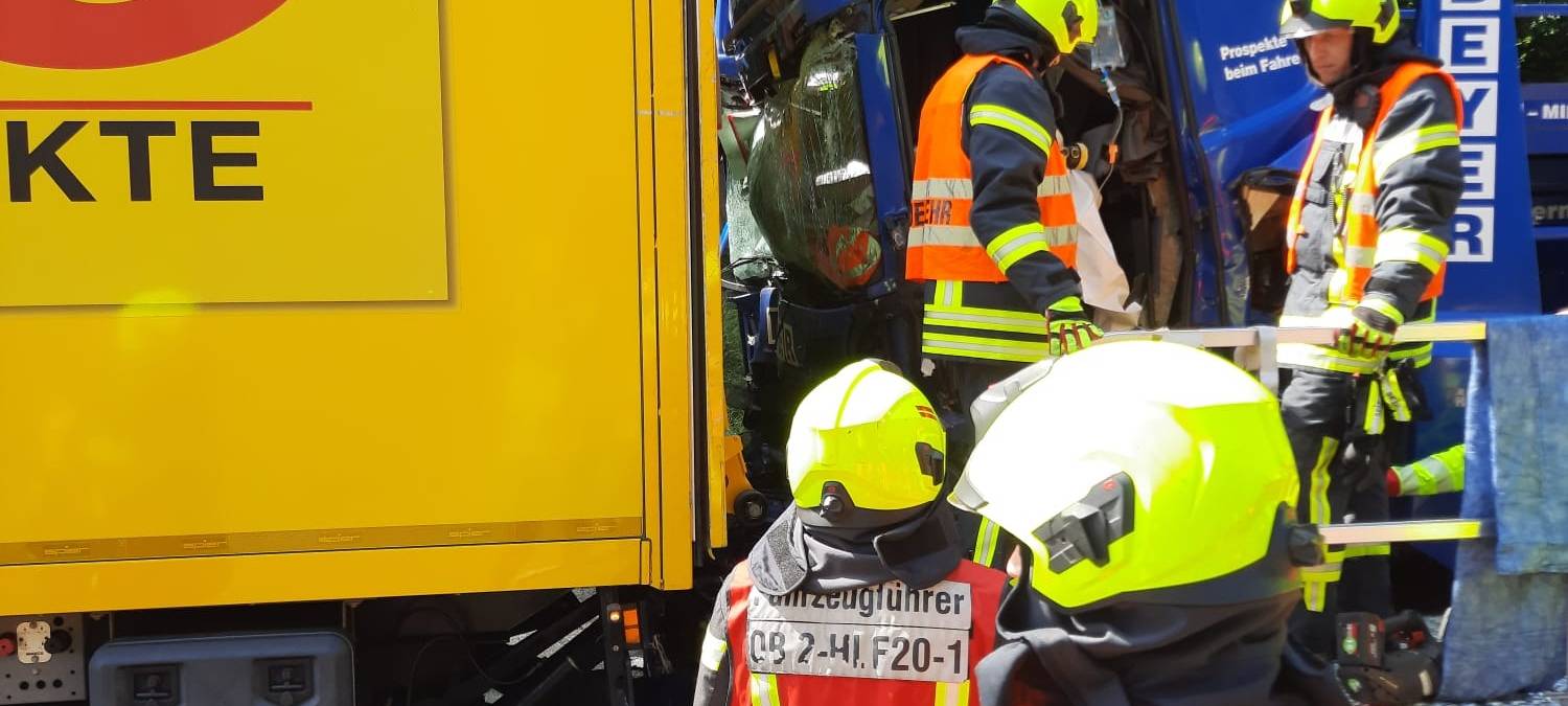 Rettungshubschrauber auf A2 im Einsatz