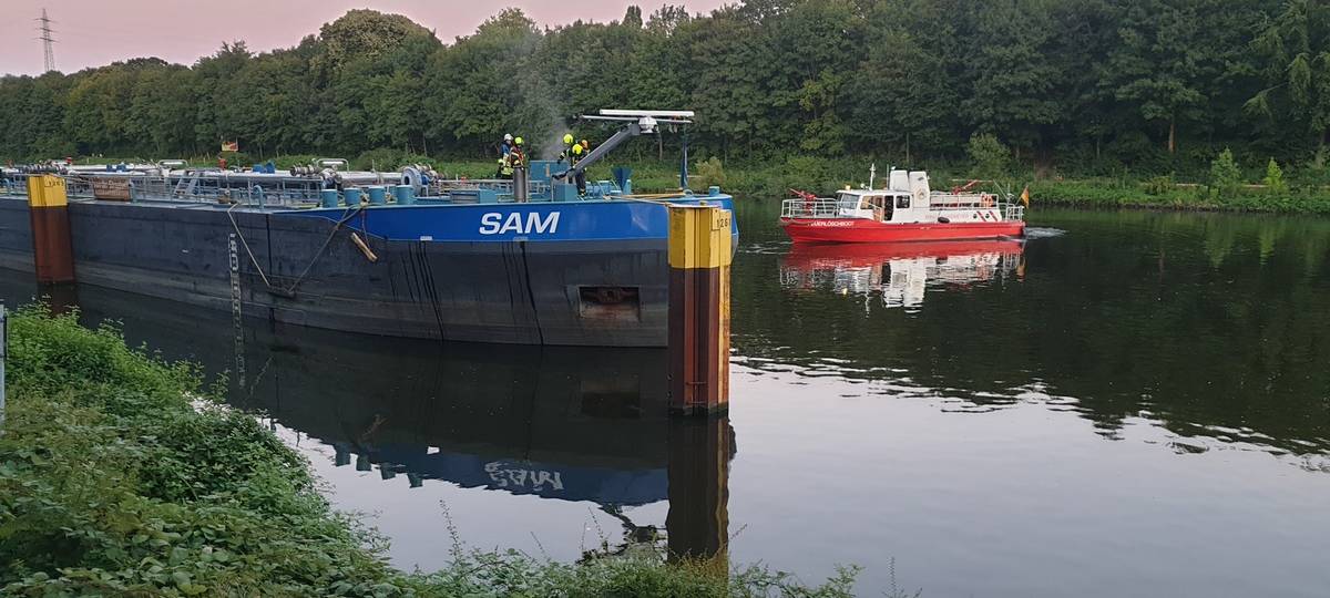 Rauch auf Tankschiff