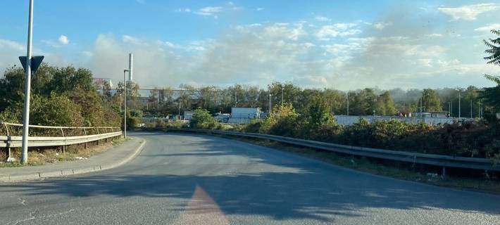 Müll in Flammen