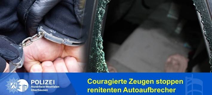 Zeugen stoppen Autoaufbrecher