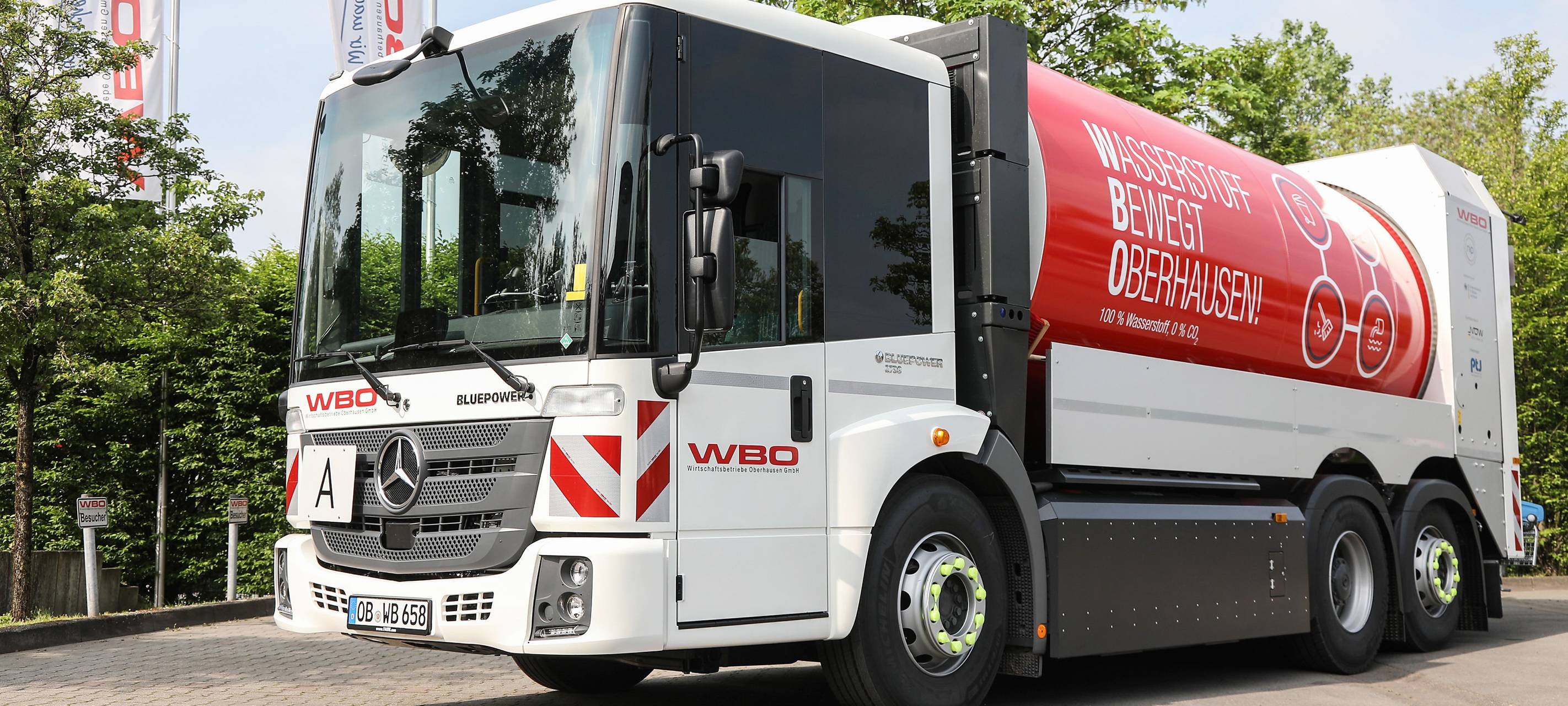 WBO: Markantes Müllfahrzeug mit modernster Technik an Bord