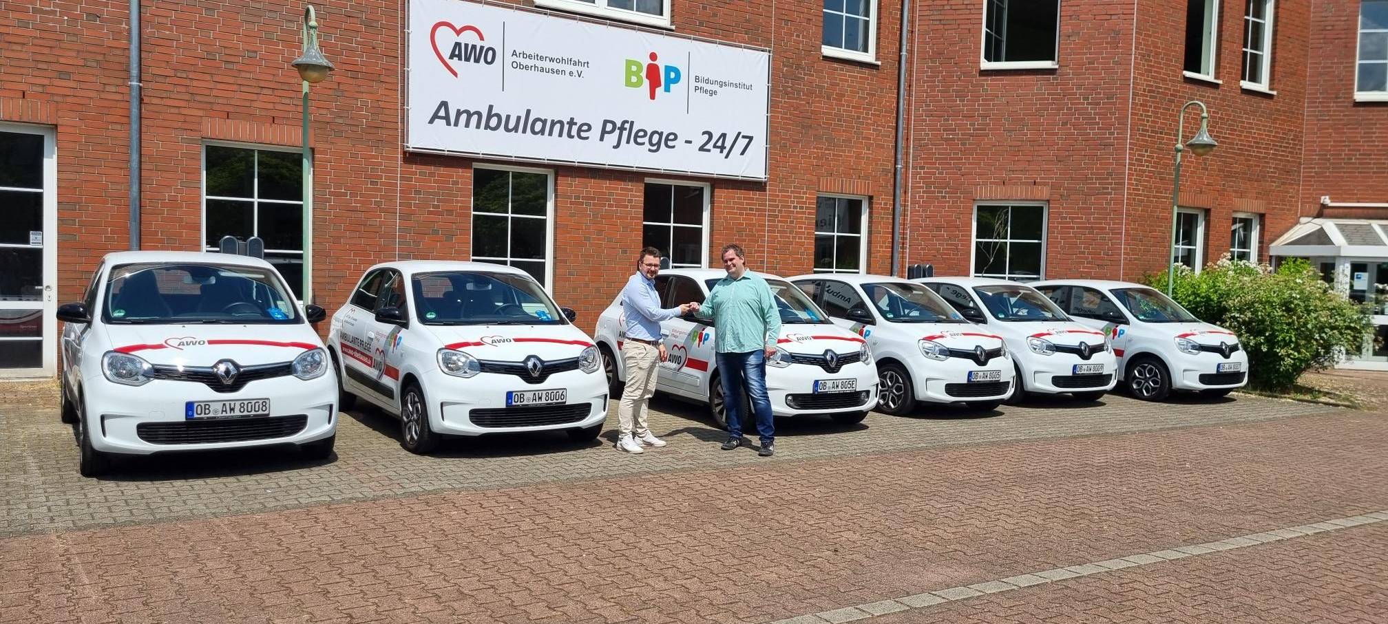 Viele neue E-Autos bei Oberhausener AWO