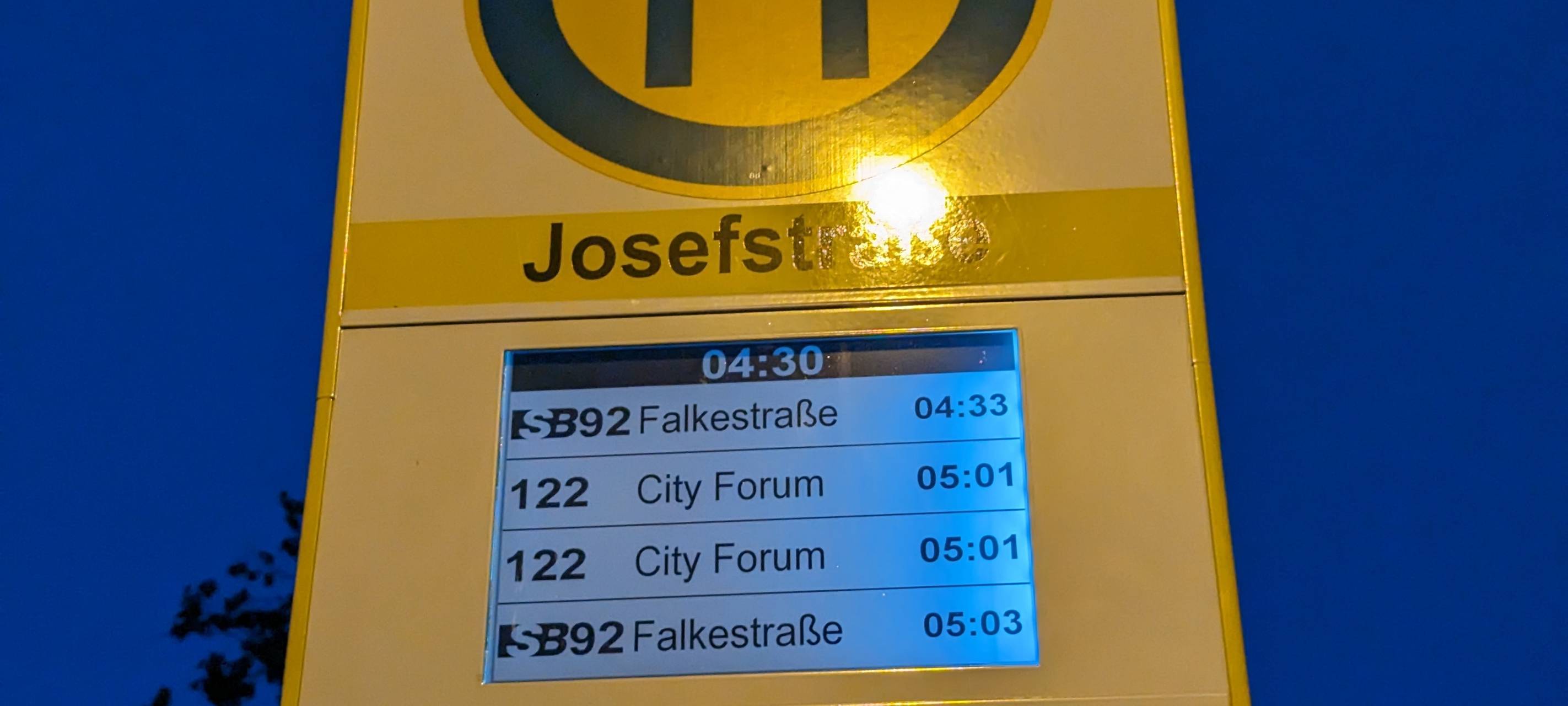 Fahrplananzeiger der STOAG arbeiten wieder korrekt