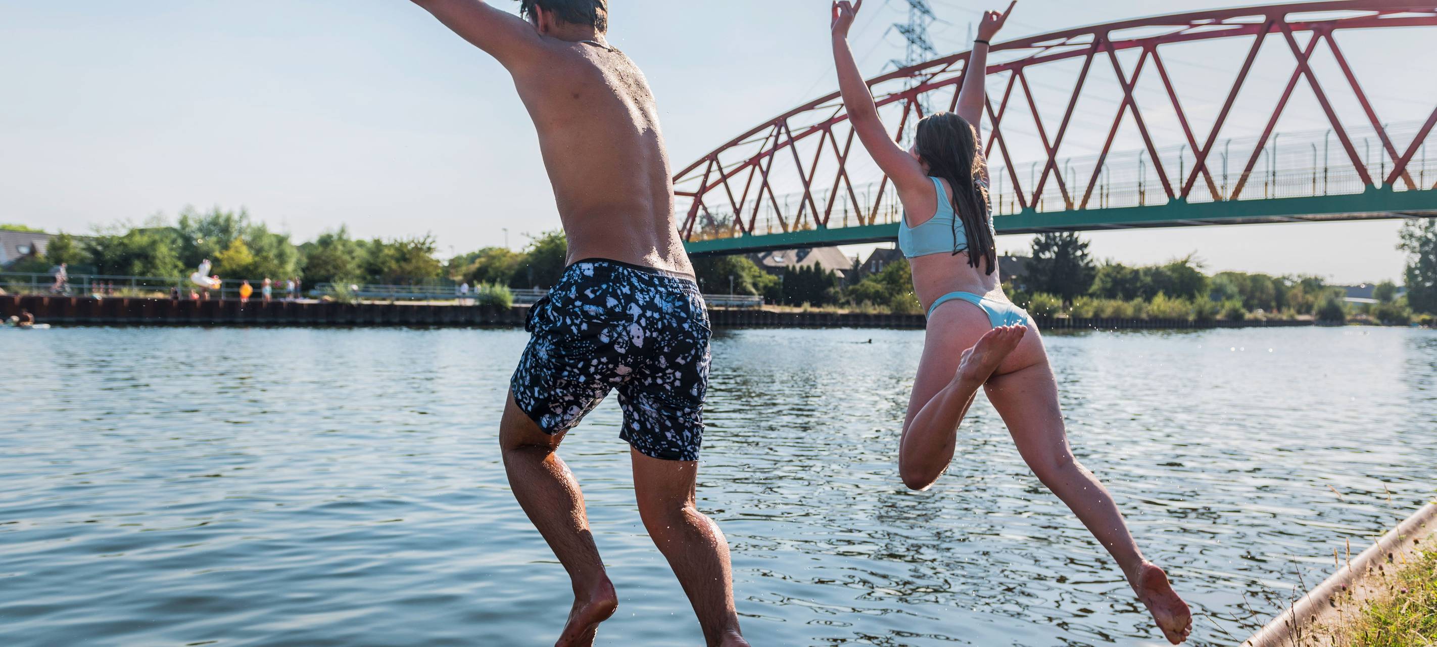 Baden im Kanal geduldet - aber nicht überall