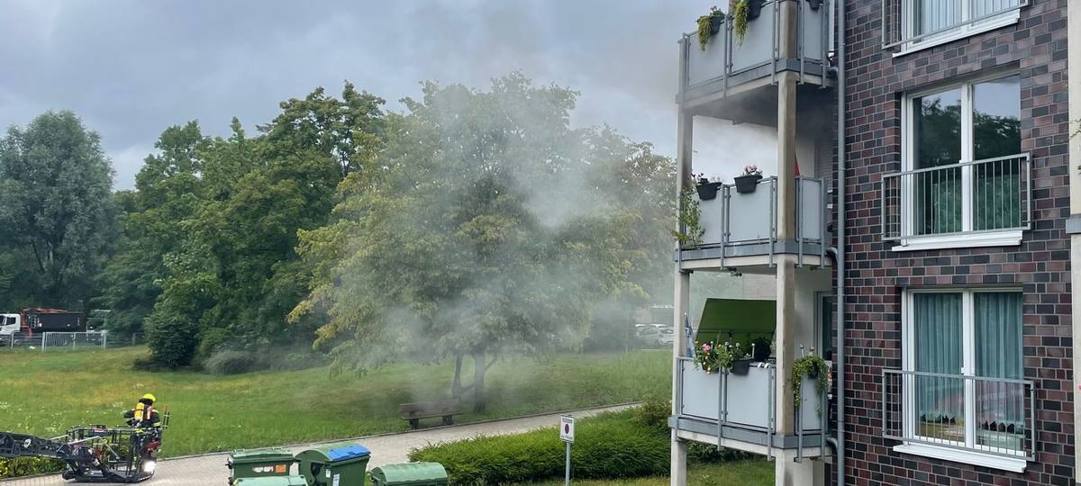Küche in Flammen