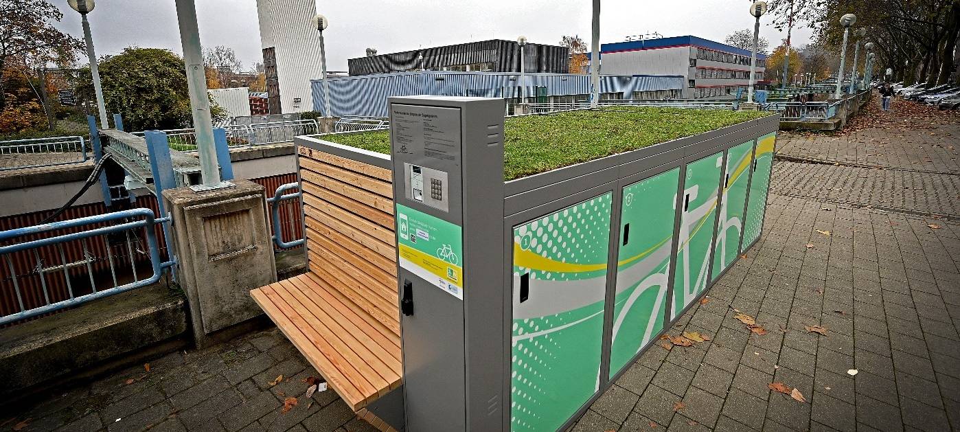 Sicherer Unterstand für 180 Fahrräder