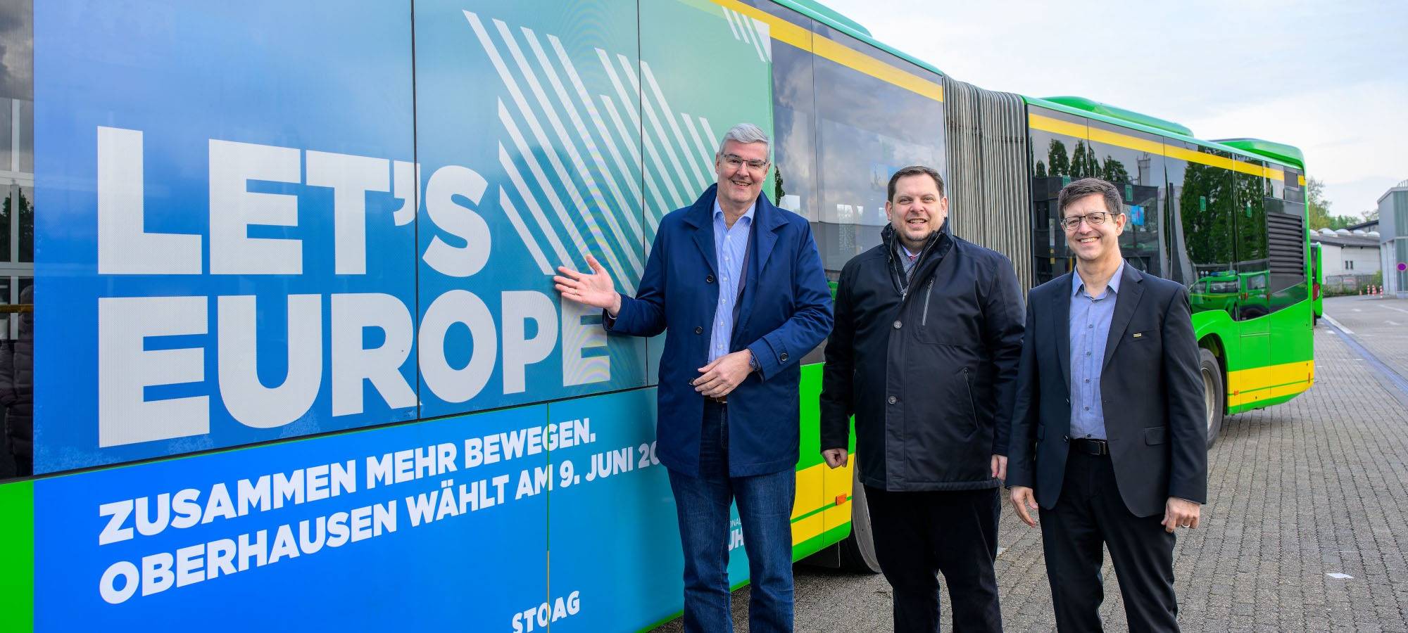 STOAG-Busse mit Europawahl-Werbung unterwegs