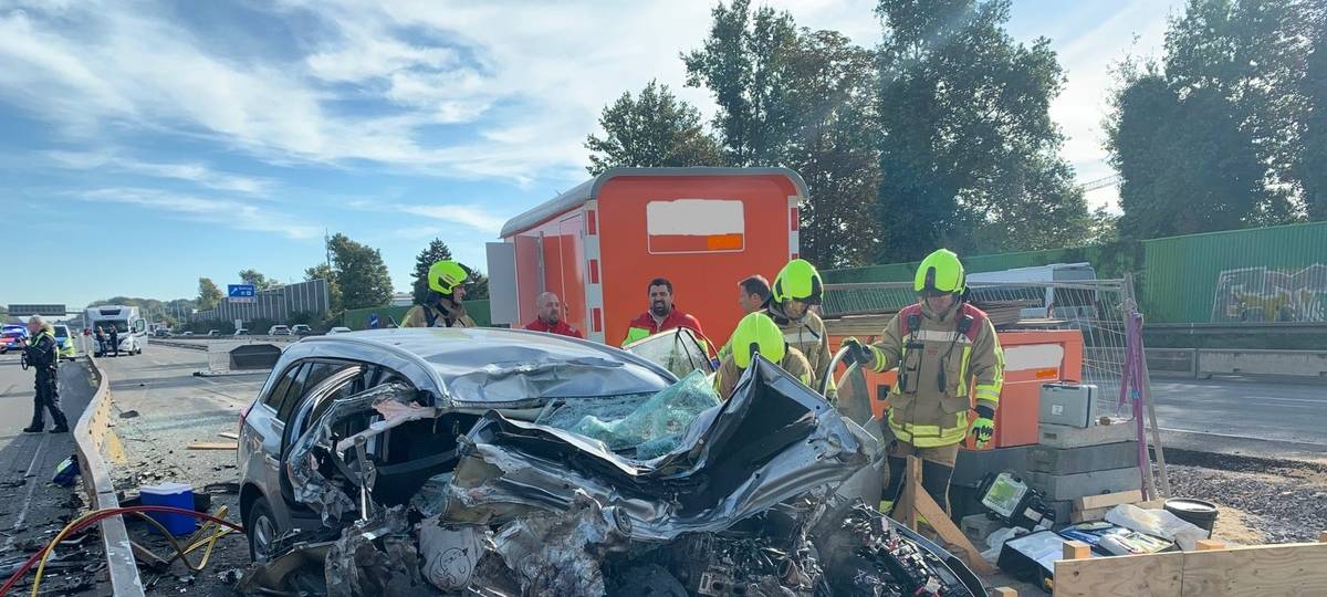 A2 nach Unfall vollgesperrt