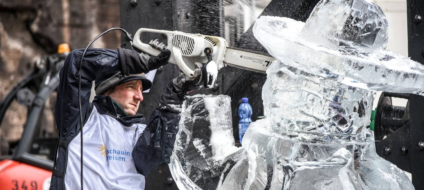 Eisskulpturen bleiben länger