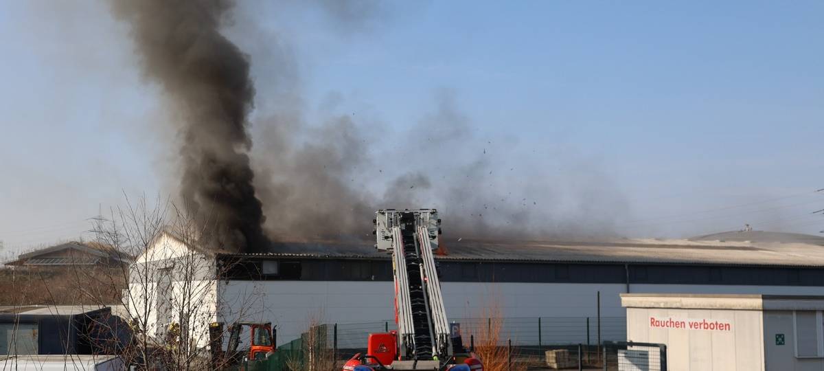 Lagerhallen-Brand in Essen-Dellwig