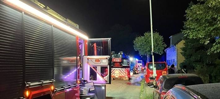 Terrassendach in Flammen