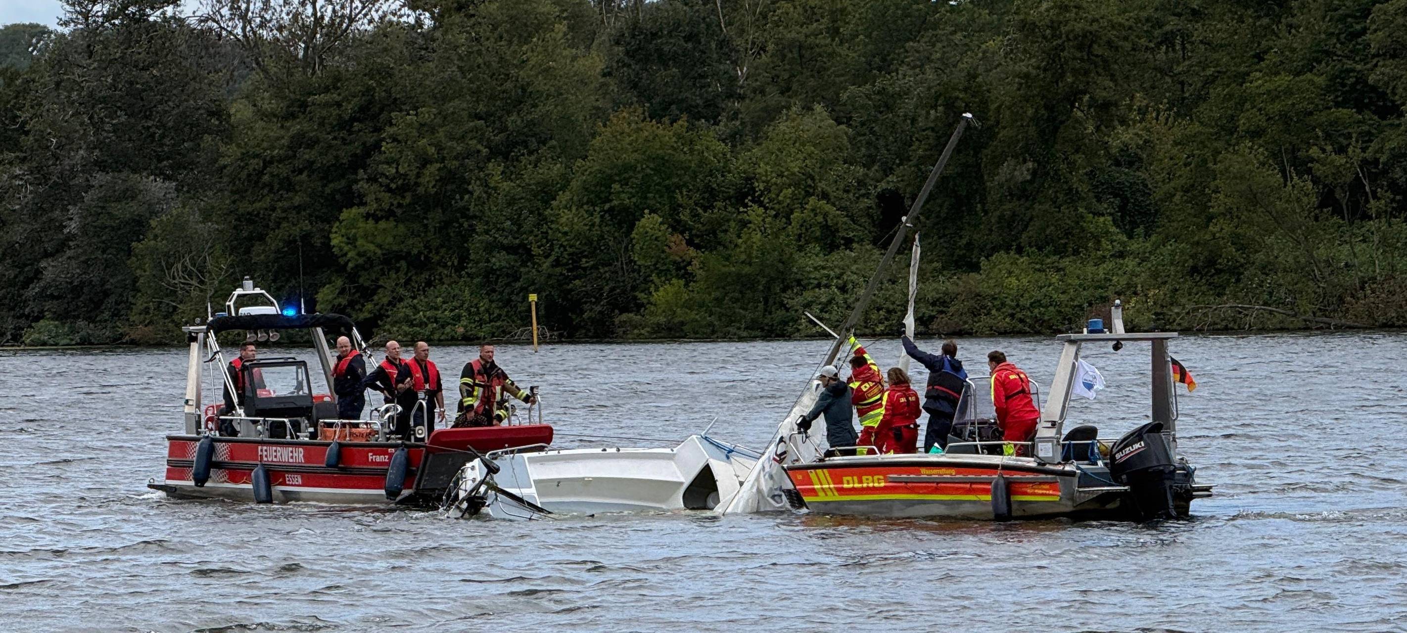 Windböen: Segelboot kentert in Essen