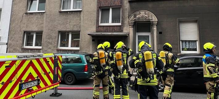 Treppenhaus in Flammen