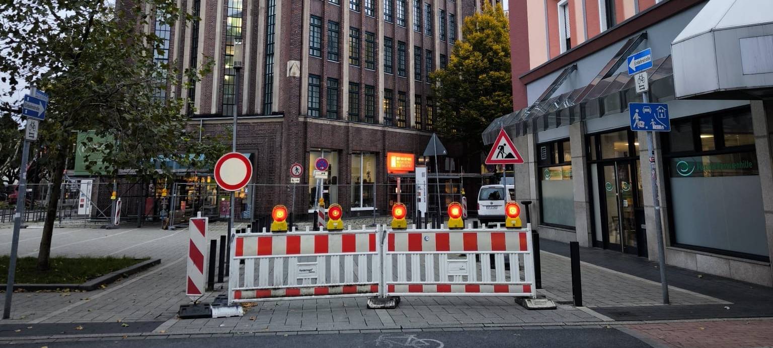 Mehrere Sperrungen in der Innenstadt