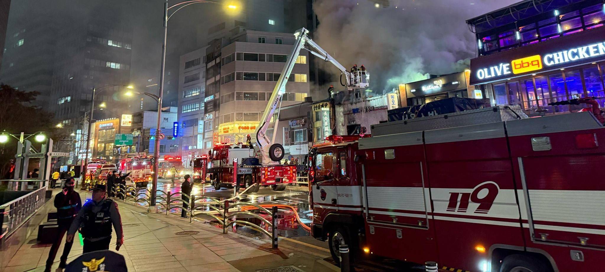 Feuer im Stadtzentrum von Seoul