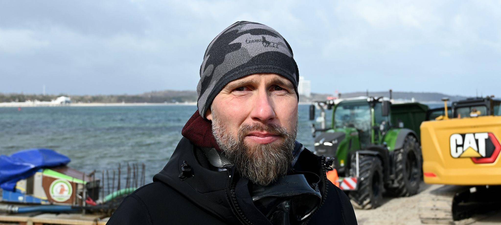 Wal an der Ostseeküste gestrandet