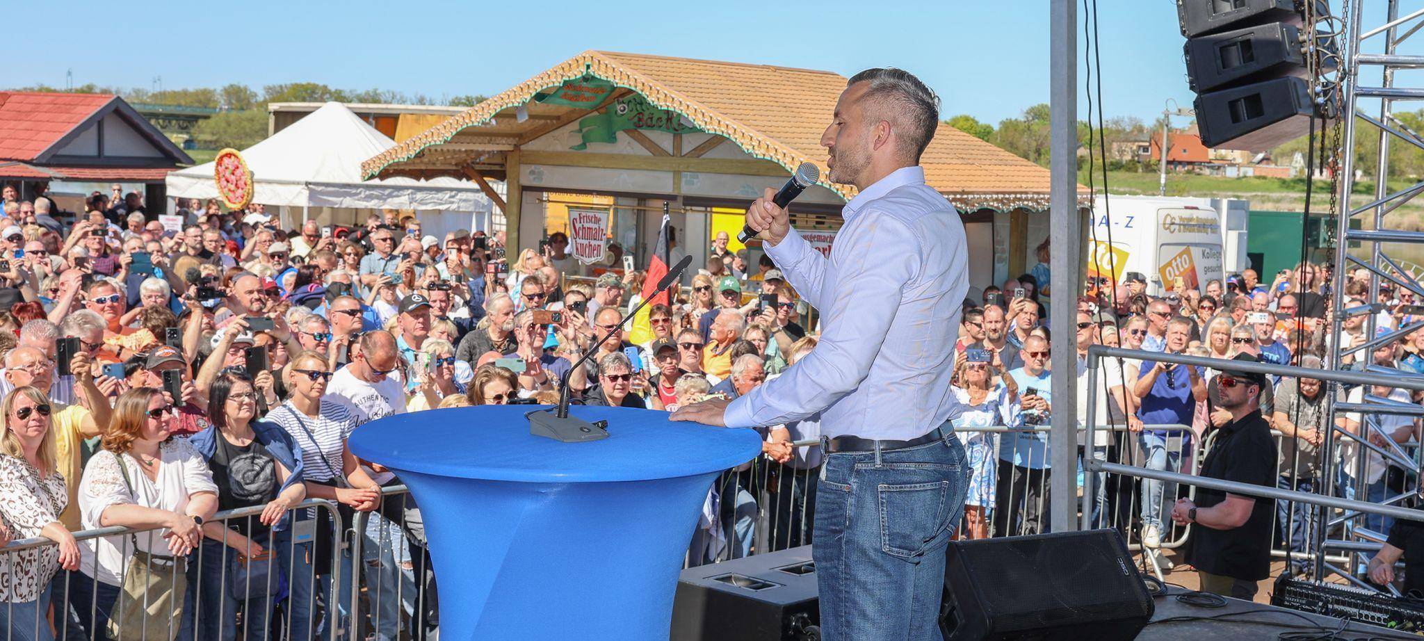 AfD Spitzenkandidat Siegmund auf Fest