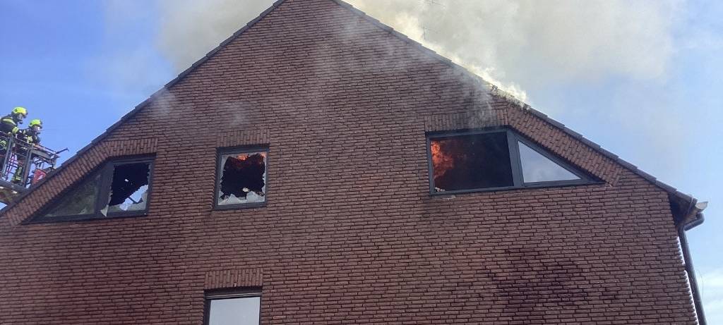 Dachstuhlbrand in Oberhausen