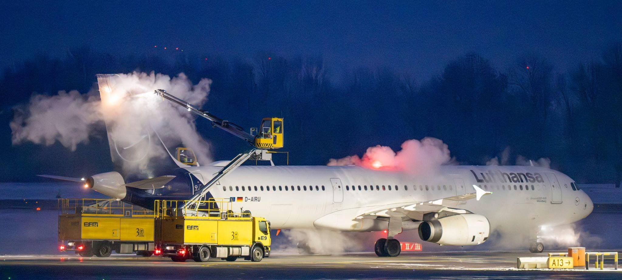 Winterwetter - Flughafen München