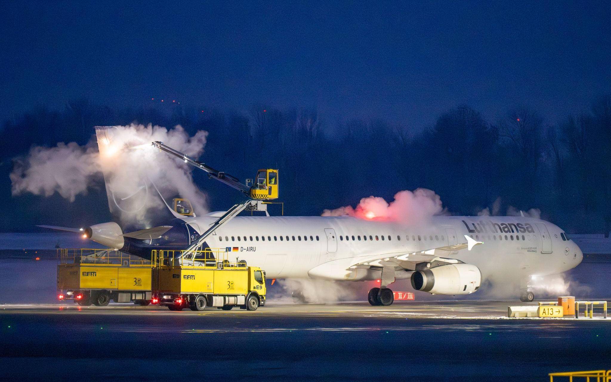 Winterwetter - Flughafen München
