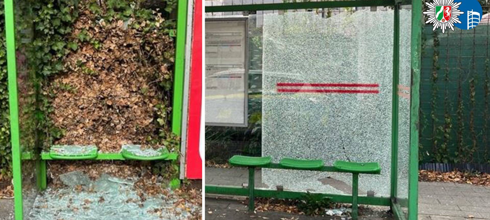 Oberhausen: Neun Bushaltestellen beschädigt