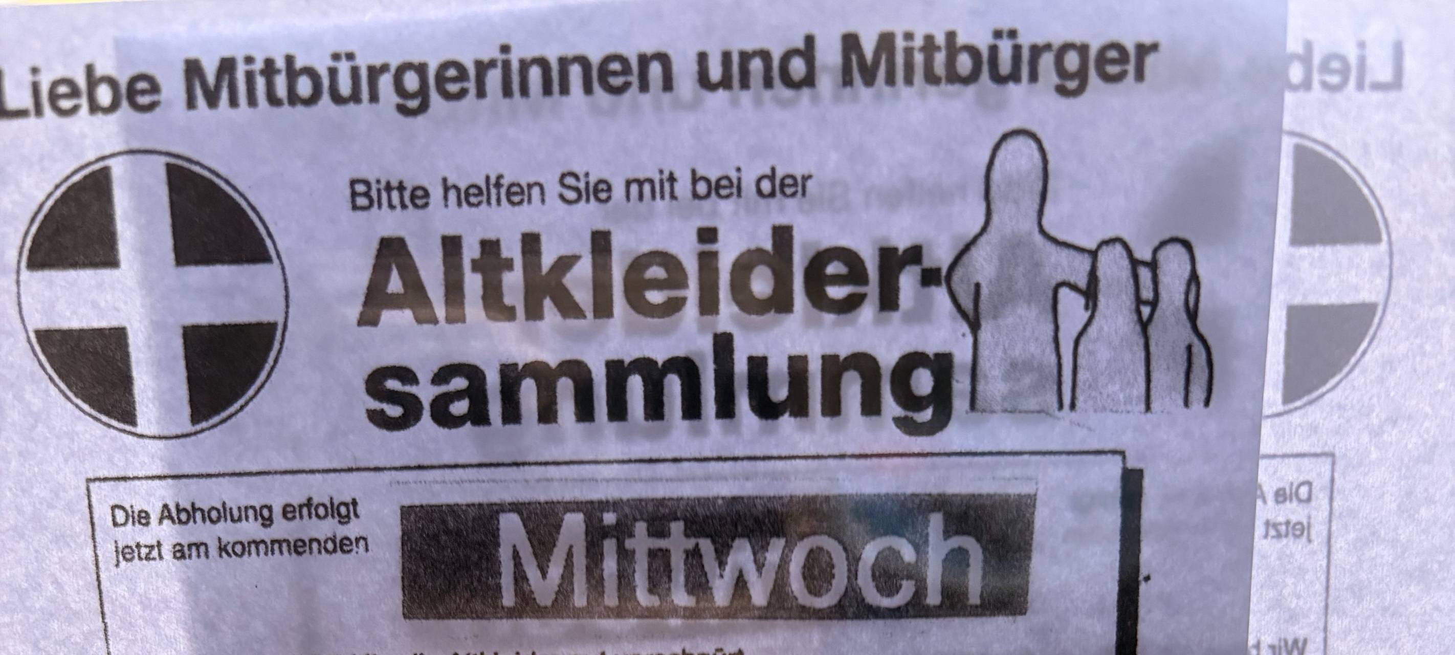 Vorsicht: Unangemeldete Altkleidersammlung in Oberhausen