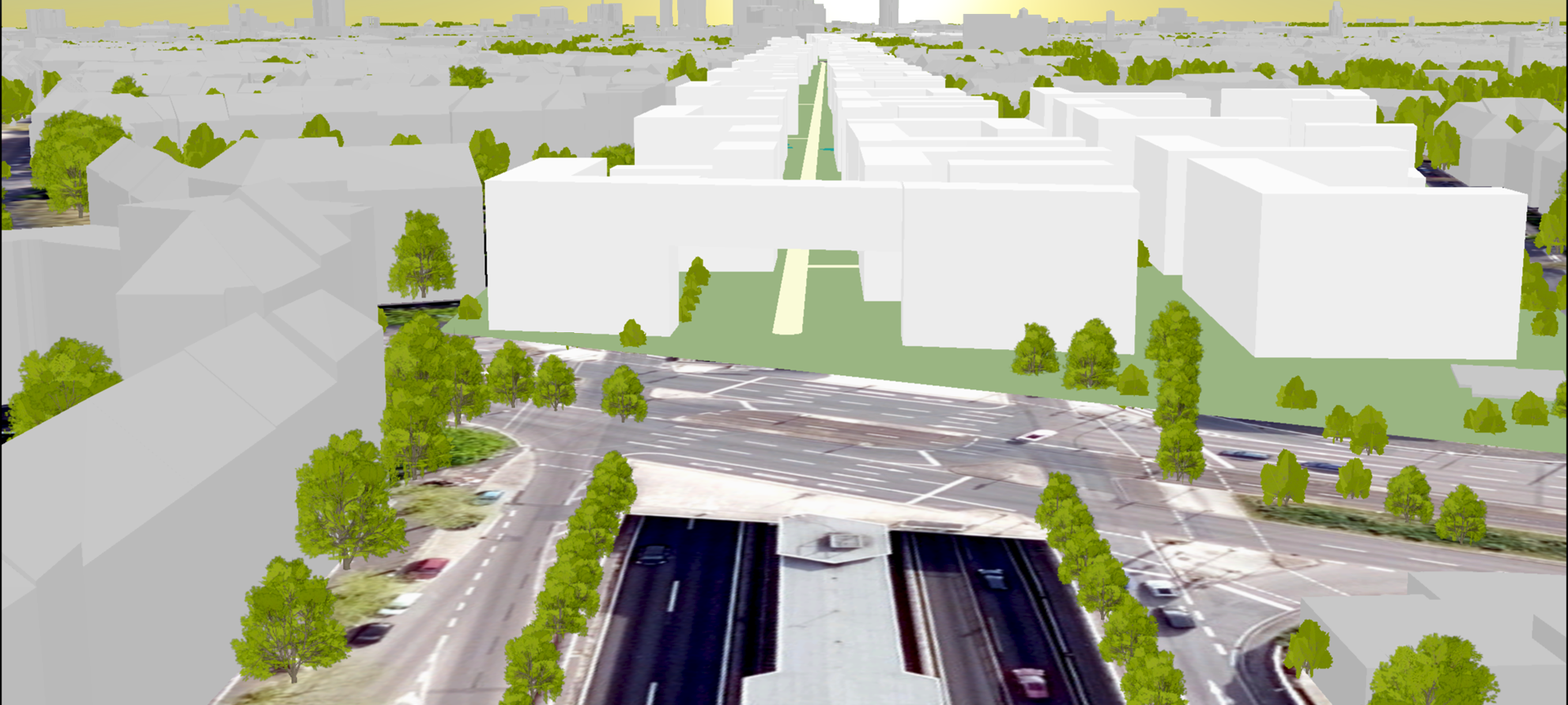 Deckel auf A 40 als Wohnort für Olympiade?