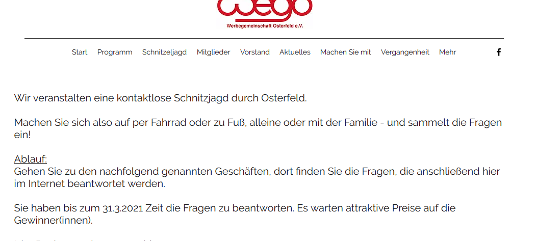 Kontaktlose Schnitzeljagd in Osterfeld