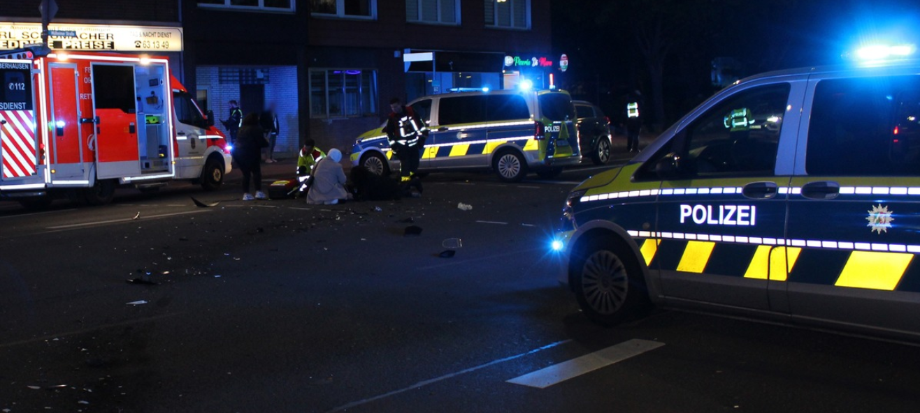 Mülheimer Straße: Motorradfahrer schwer verletzt